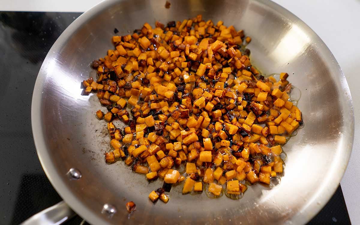 Vegetarian Sweet Potato and Greens Breakfast Hash Recipe
